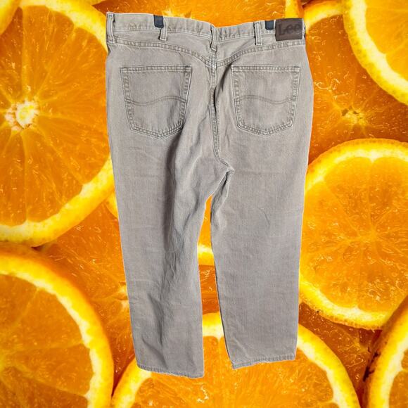 Lee Men's Khaki Denim Relaxed Fit Straight Leg Jeans Size 40x32 - Picture 3 of 8